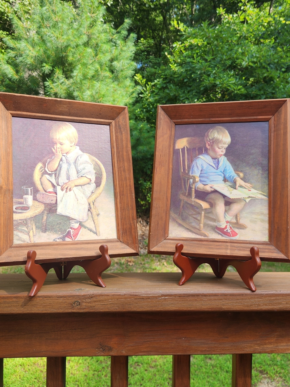 SET OF TWO James Ingwersen "Gary And Gretchen" 10x12 Framed Wall Art for Nursery